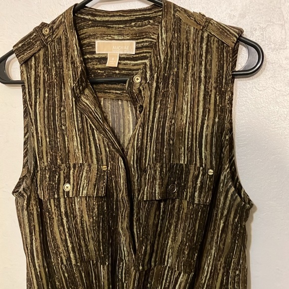 Michael Kors sleeveless tunic top with draw string waist size 8 - Picture 6 of 7